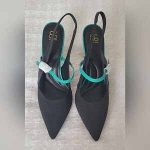 Cosy Island Strike Step Slingback Heels